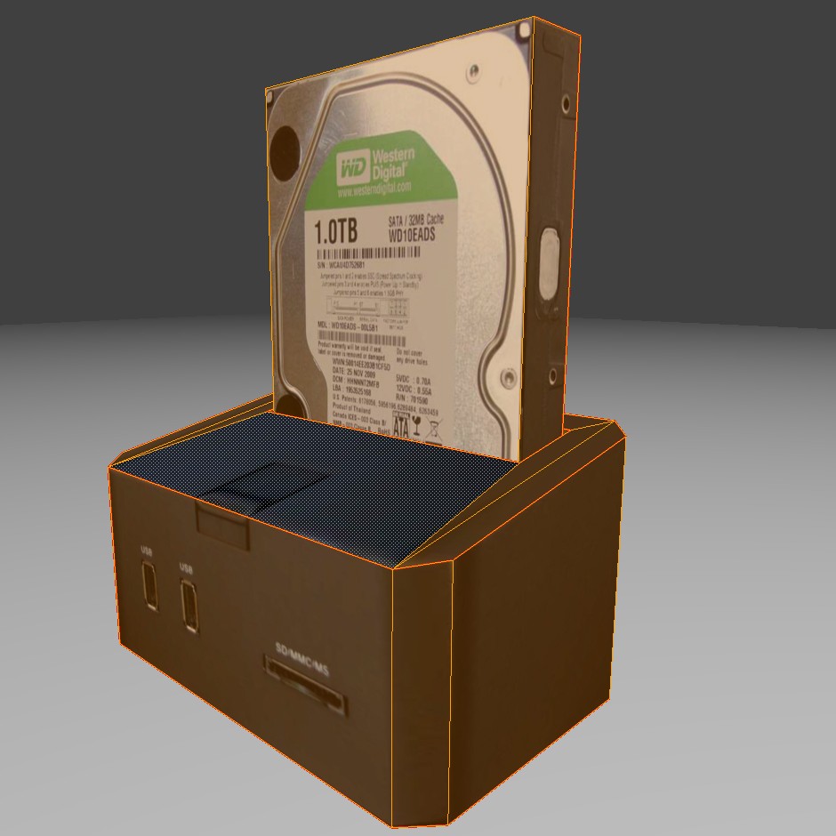 Low-Poly External HD preview image 3